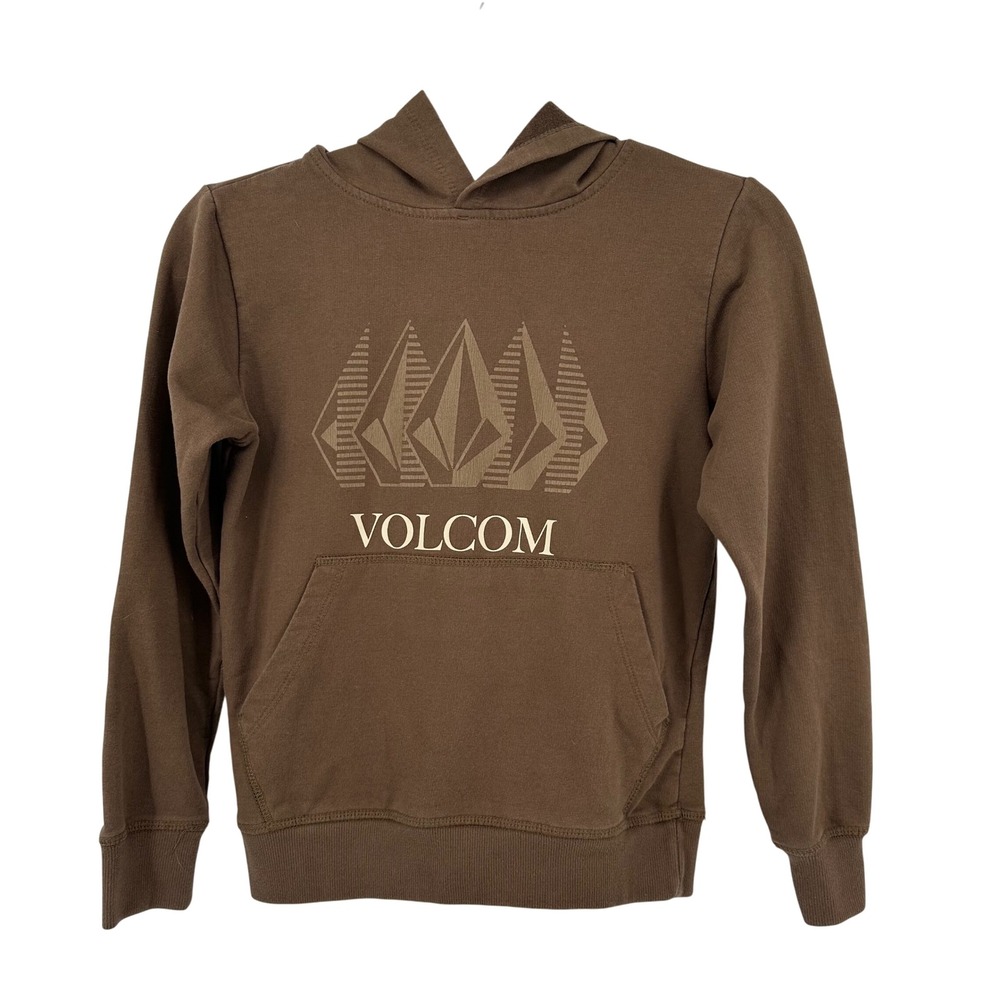 Volcom Kids Brown Pullover Hoodie Sweatshirt Long Sleeve Size US 8